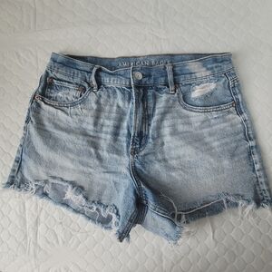 American Eagle Strigid Blue Denim Shorts Size 10